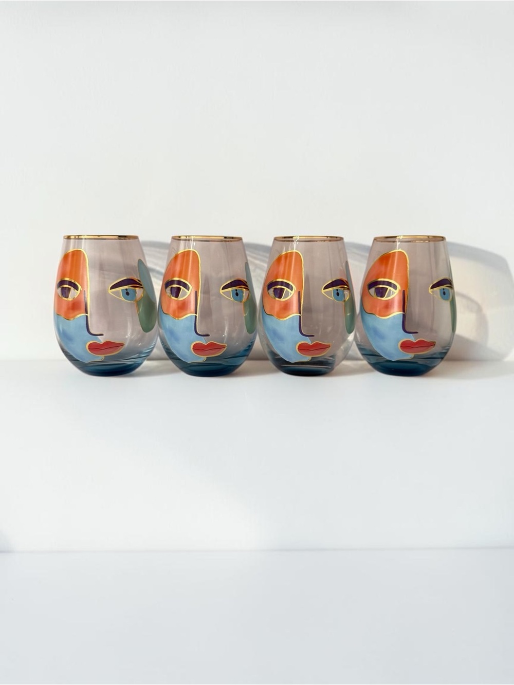 Cornet Barcelona Artistic Gaze Stemless Wine Glasses – Set of 4 - Picture 8 of 16